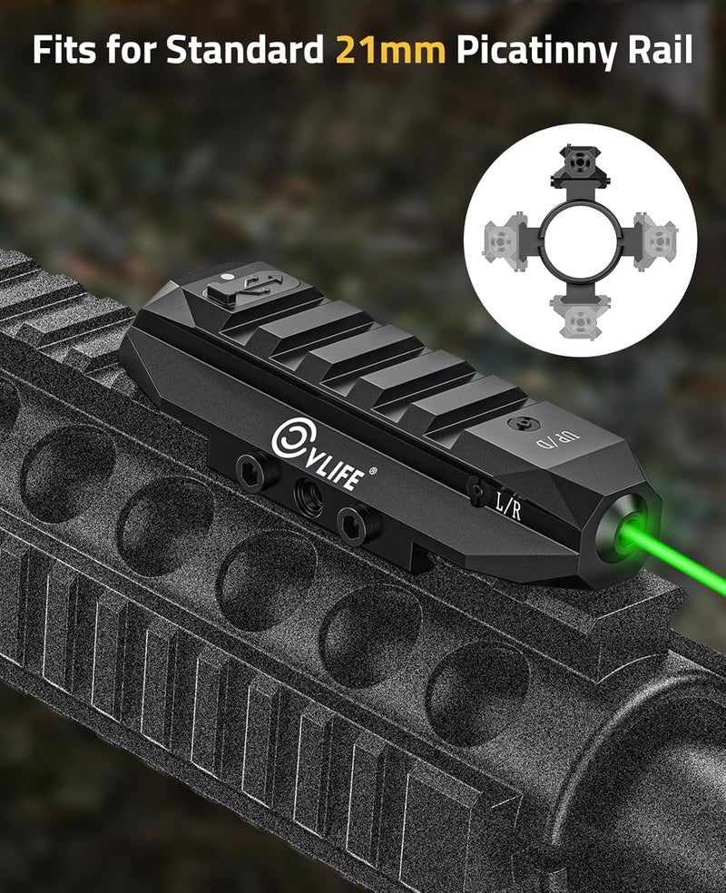 CVLIFE Laser Sight for Rifle, Low Profile Rechargeable Picatinny Rifle Laser Sight with Strobe Mode - Image 3